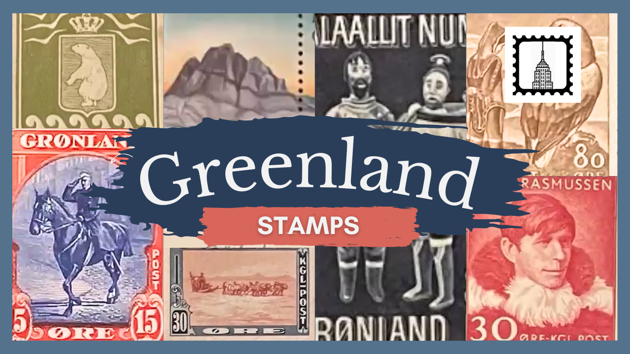 collage of Greenland stamps